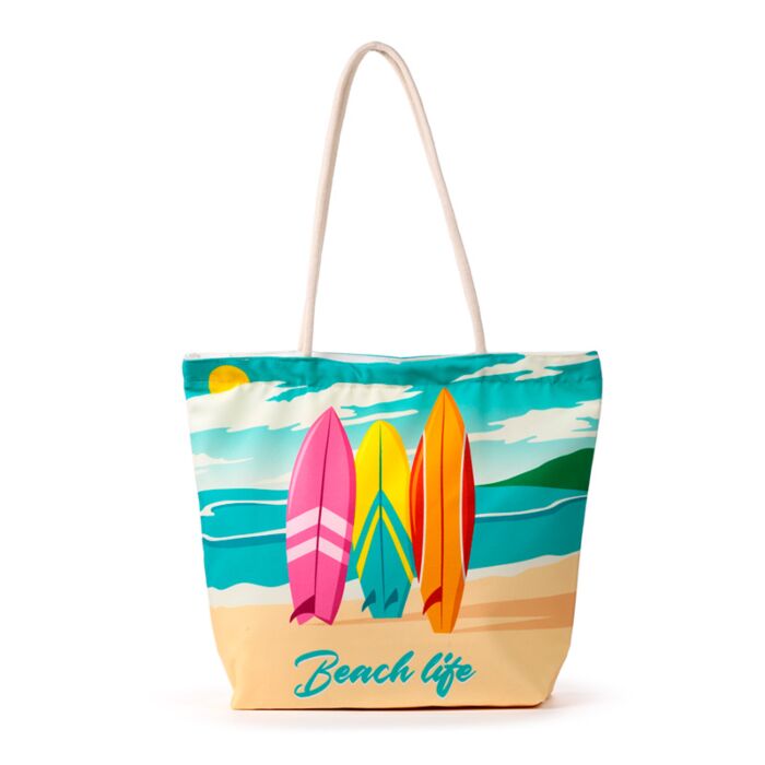 Taška - plážová - plátno - Beach Life Surf