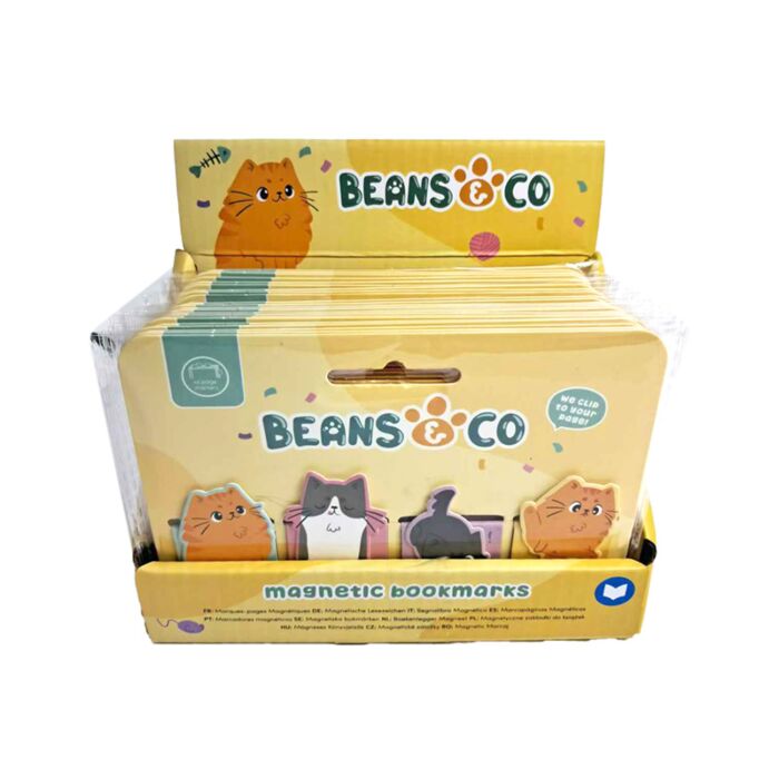 Záložka do knihy - magnetická - sada - Kočka Beans & Co 