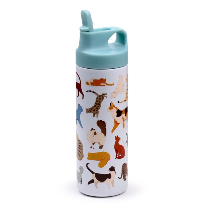 Nerezová termoláhev 500 ml - Flip top - Feline fine - Kočka