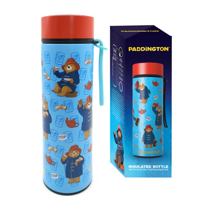Nerezová termoláhev  s digitálním teploměrem 450ml - Medvídek Paddington 