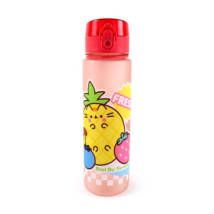 Nerozbitná plastová láhev s víčkem 600ml - Pusheen - Ovoce