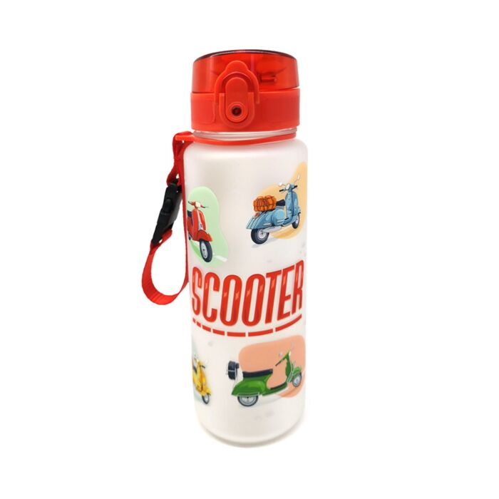 Nerozbitná plastová láhev s víčkem 600ml - Skútr - Scooter