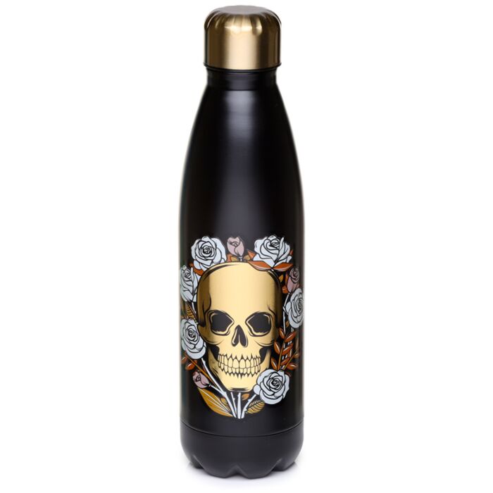 Nerezová termoláhev 500ml - Lebka a růže