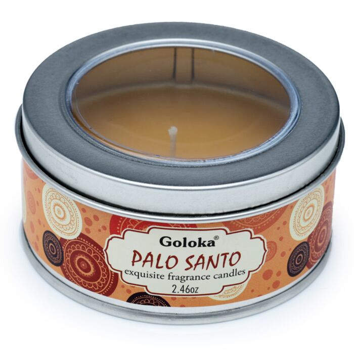 Svíčka v plechové krabičce Goloka Nag Champa Palo Santo