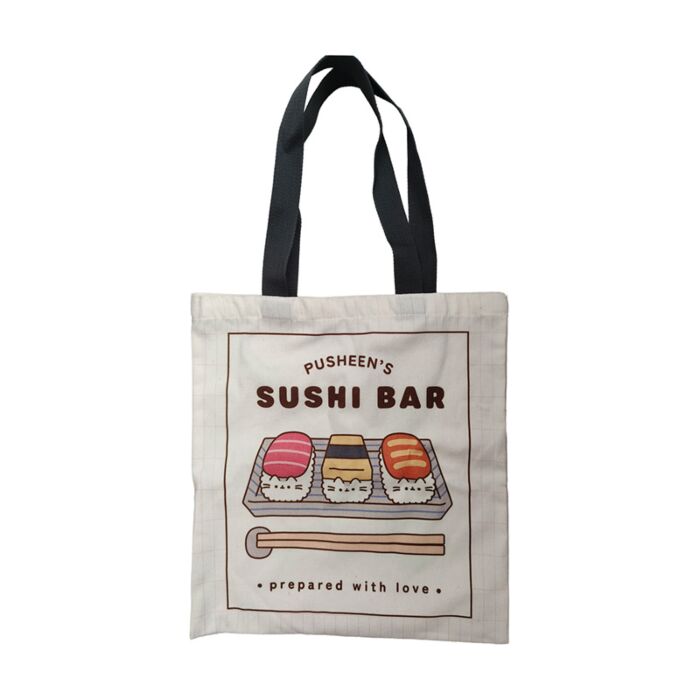 Látková taška - Kočka Pusheen - Sushi Bar