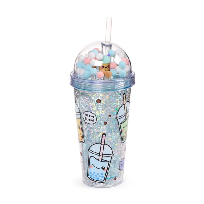 Kelímek - brčko - víčko - ozdoby - Foodiemals - Bubble Tea 