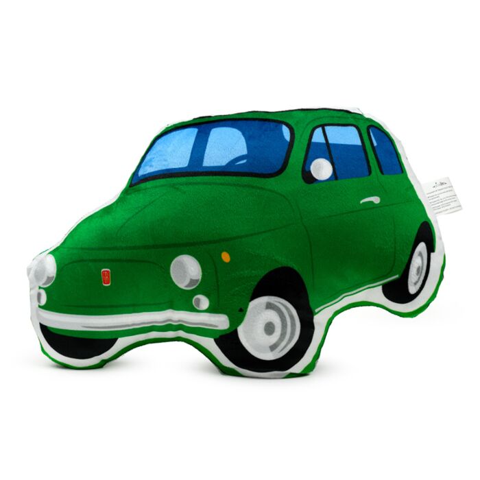 Plyšový polštář  - Fiat 500 - Zelený