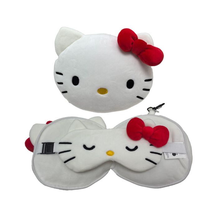 Cestovní polštář a maska na oči Relaxeazz  Kočka Hello Kitty 