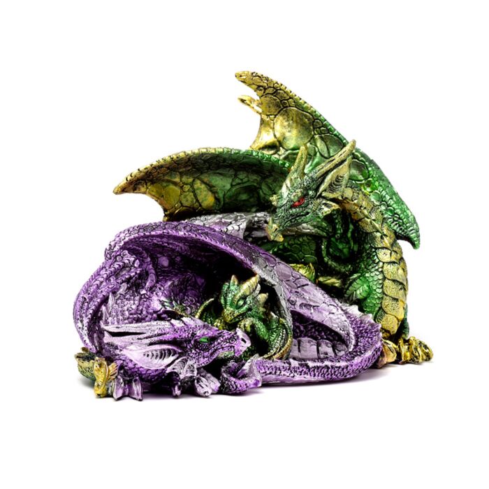 Dekorace - soška - Magický sen -Drak -rodina