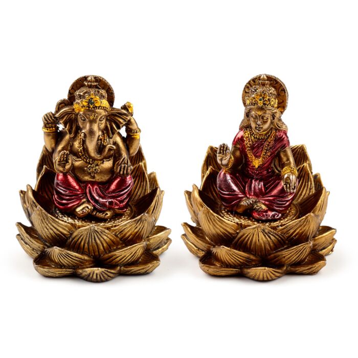 Figurka - Zlatý ganeš & Lakshmi Lotus - sada 2