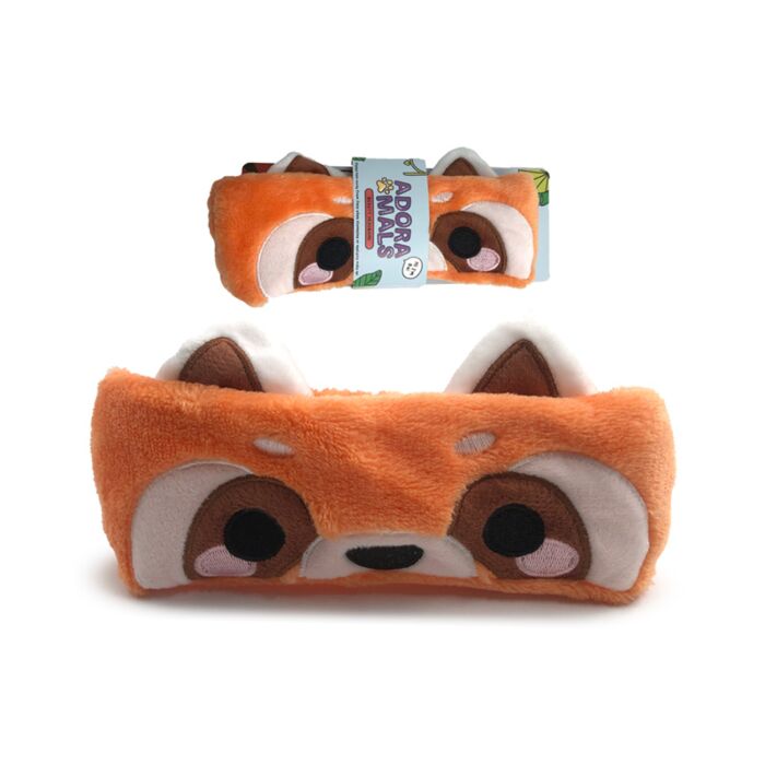 Plyšová čelenka - Adoramals - Červená panda Ru 