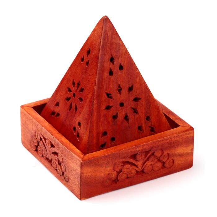 Krabička - vonné tyčinky- mangové dřevo - pyramida - Květiny