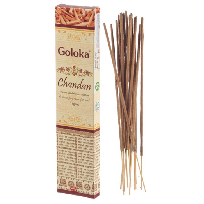 Vonné tyčinky Goloka Masala Chandan Santalové dřevo