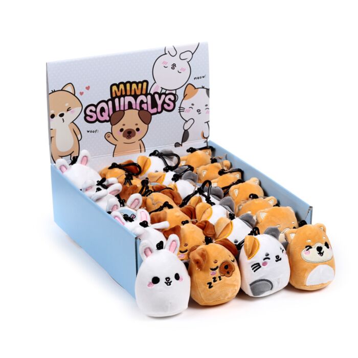 Klíčenka - plyšová - mini - Squidglys Adoramals -Domácí zvířátka