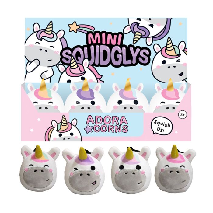 Klíčenka - plyšová - mini - Squidglys - Adoracorns - Jednorožec Astra