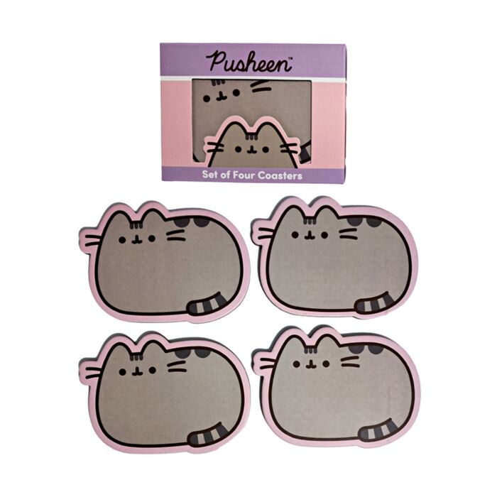 Sada 4 podtácků - Kočka Pusheen