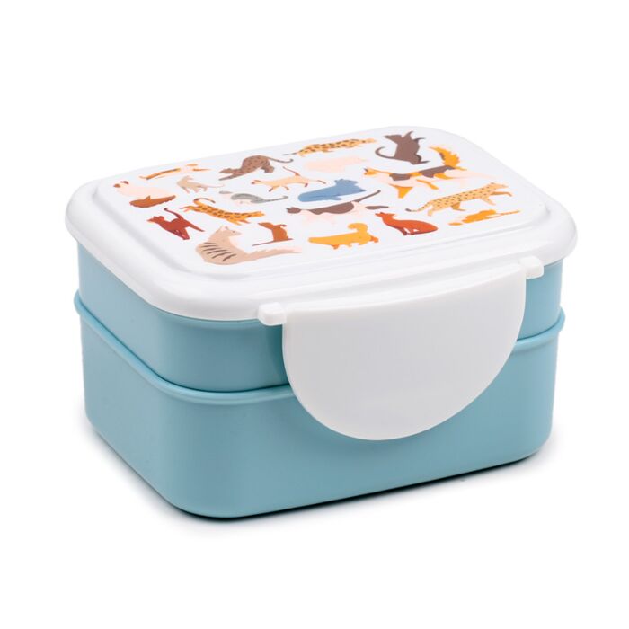 Svačinový box s příborem  Bento box - Feline Fine Cats- kočka