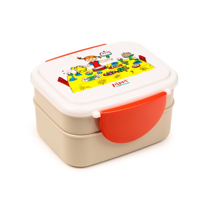 Svačinový box s příborem  Bento box - Pipi Dlouhá punčocha