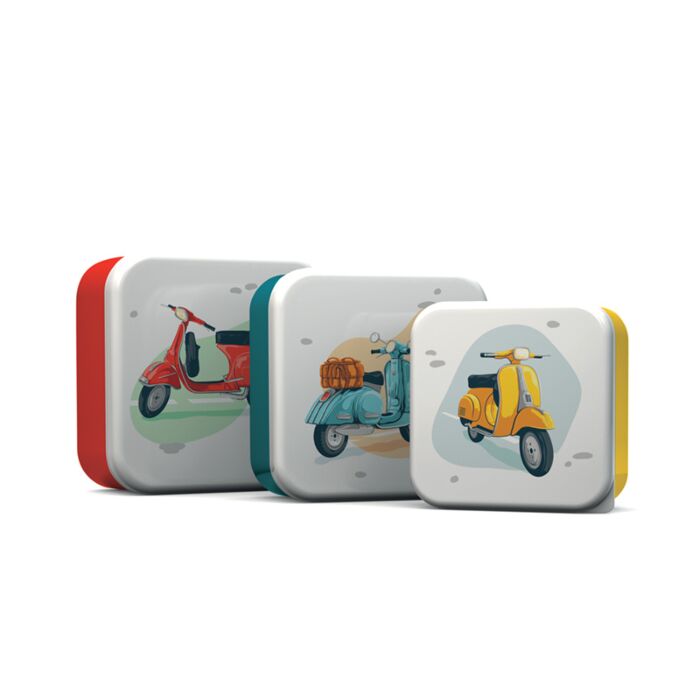 Svačinový box 3 ks - M/L/XL Scooter - Skútr