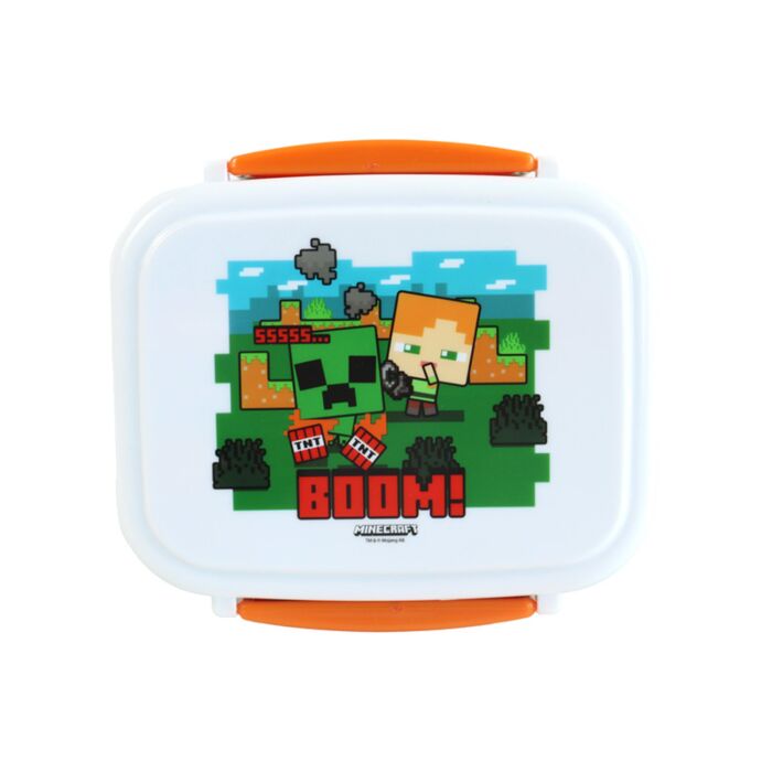 Svačinový box s příborem  Bento box - Minecraft SSS - BOOM 