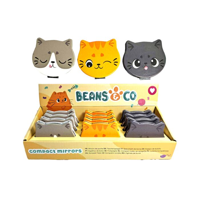 Kompaktní zrcátko - Kočka Beans & Co 