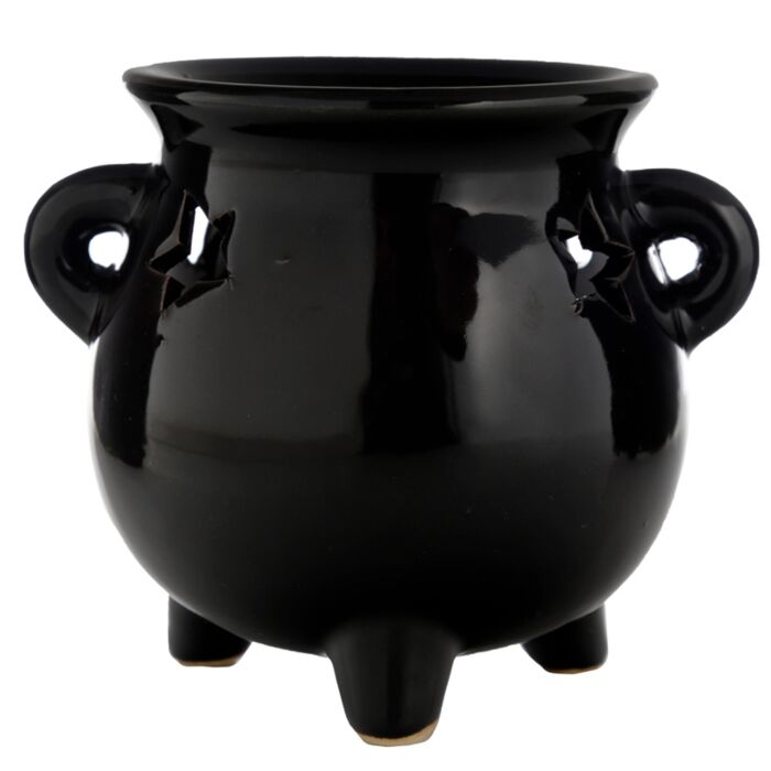 Keramická aromalampa Černý kotlík - velký