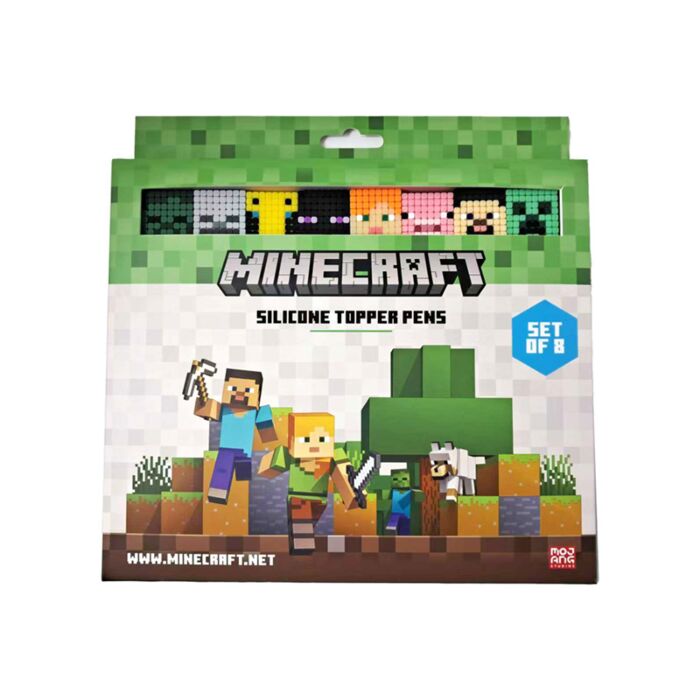 Propiska s tenkým hrotem - silikonový topper -  Minecraft - sada 8 ks