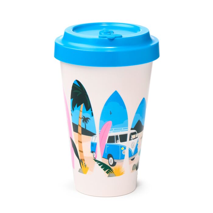 Cestovní hrnek -RPET- 400ml - VW Volkswagen T1 karavan - Volání vln