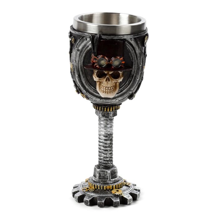 Dekorativní číše Steampunk lebka