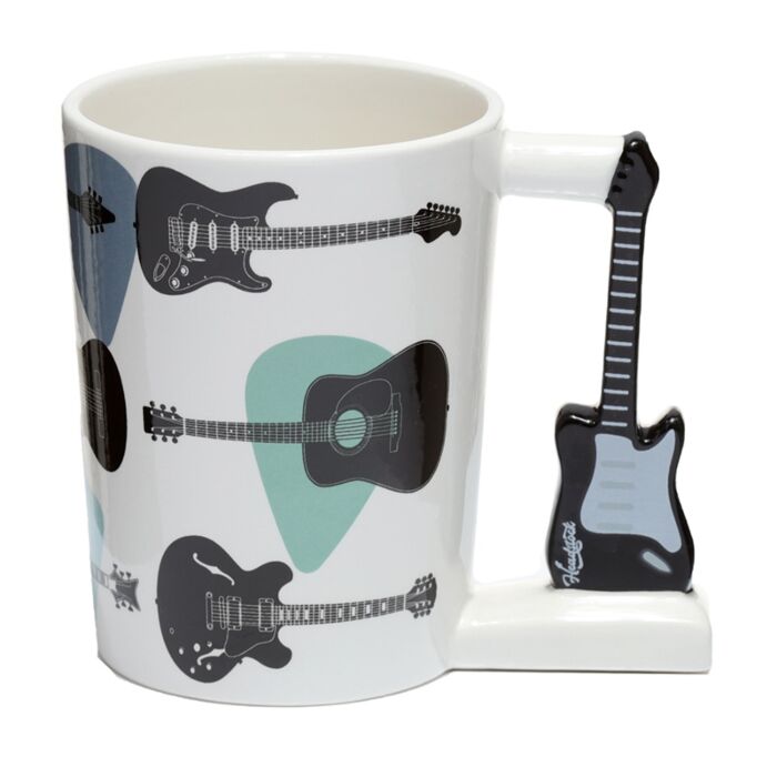 Keramický hrnek s tvarovaným  uchem-Kytara Headstock