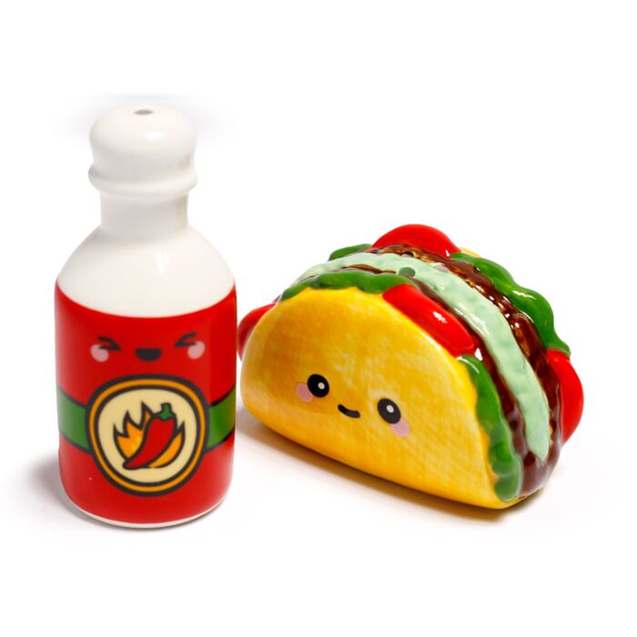 Sada slánka a pepřenka-keramika-Tacos Frida a chilli dresing-Foodiemals