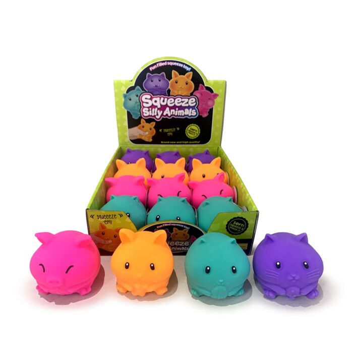 Antistresová hračka Squezzy-sladový cukr-neon-Roztomilé zvířátko