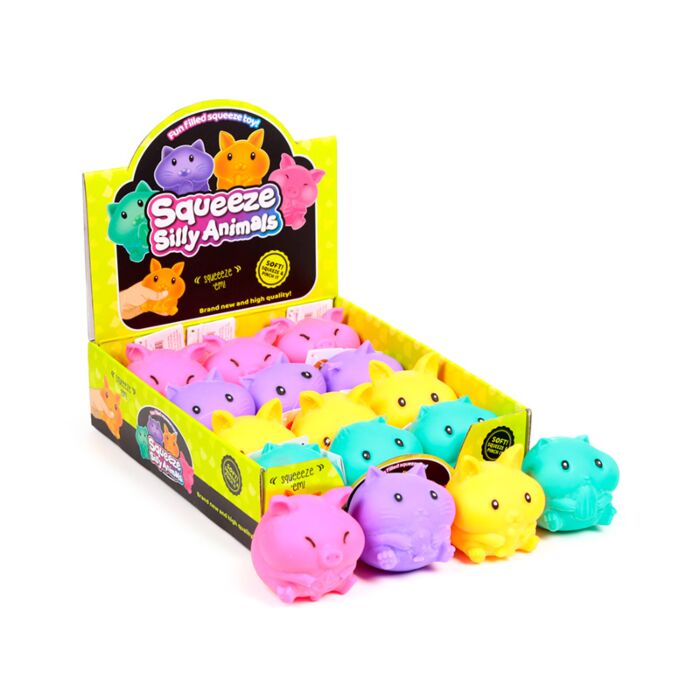 Antistresová hračka Squezzy-sladový cukr-neon-Roztomilé zvířátko