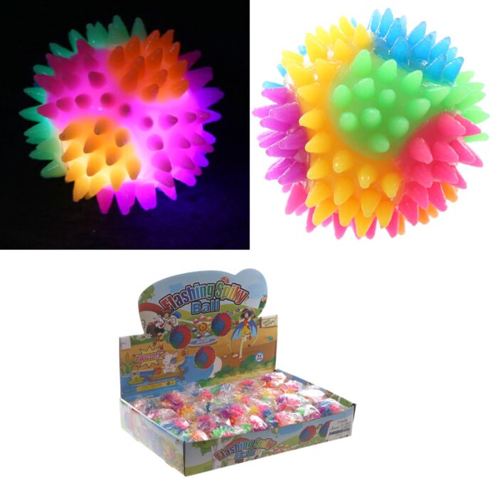 Skákací míček - špičatý - LED - 5.5cm