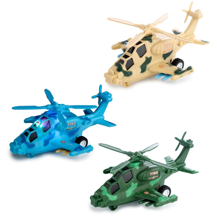 Natahovací blikající helikoptéra