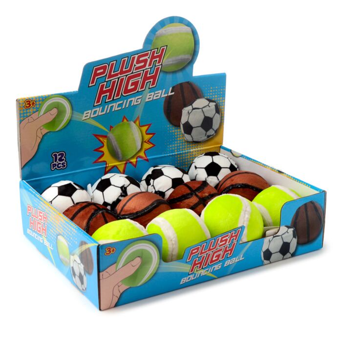 Plyšový skákací míček - fotbal,basket,tenis