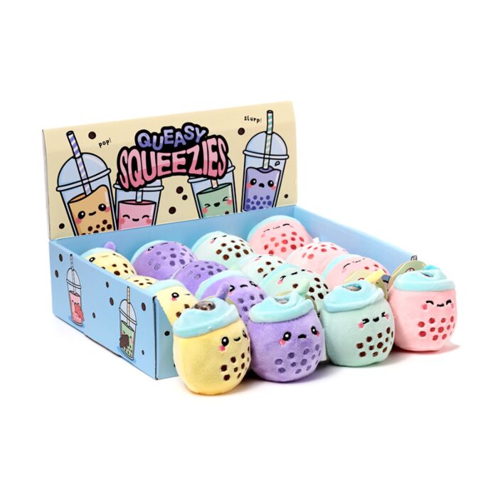 Plyšová mačkací hračka antistres- Queasy Squeezies- Foodiemals- Bubble tea
