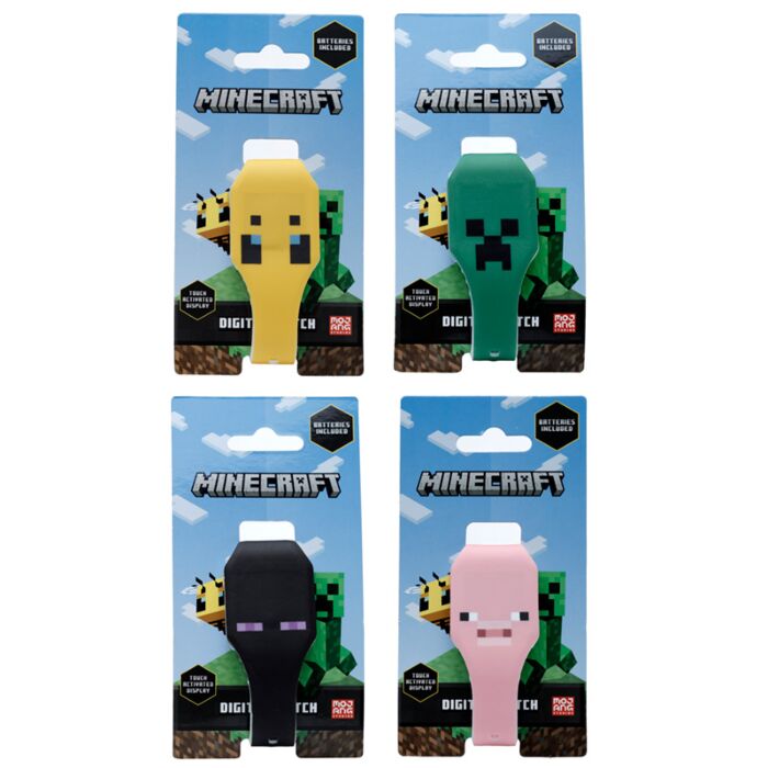 Digitální silikonové hodinky - Minecraft obličeje