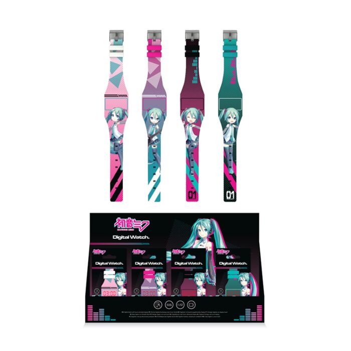 Digitální silikonové hodinky -Hatsune Miku 
