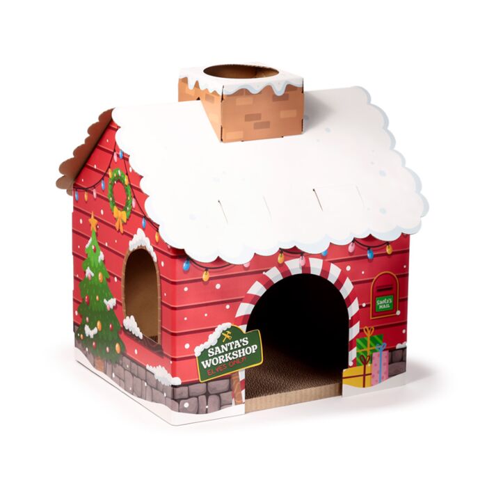 Domeček pro kočky - Vánoční -Santa