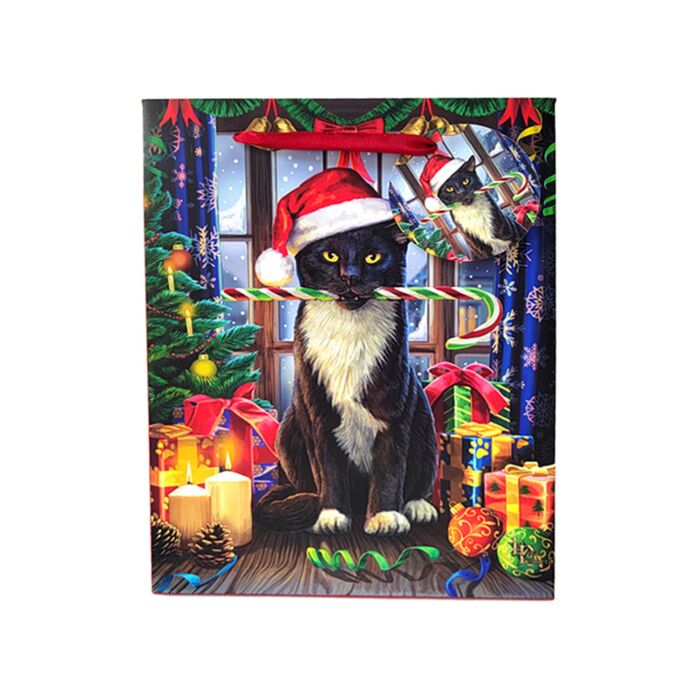 Dárková taška- vánoční - Střední - Lisa Parker Kočka Krampus