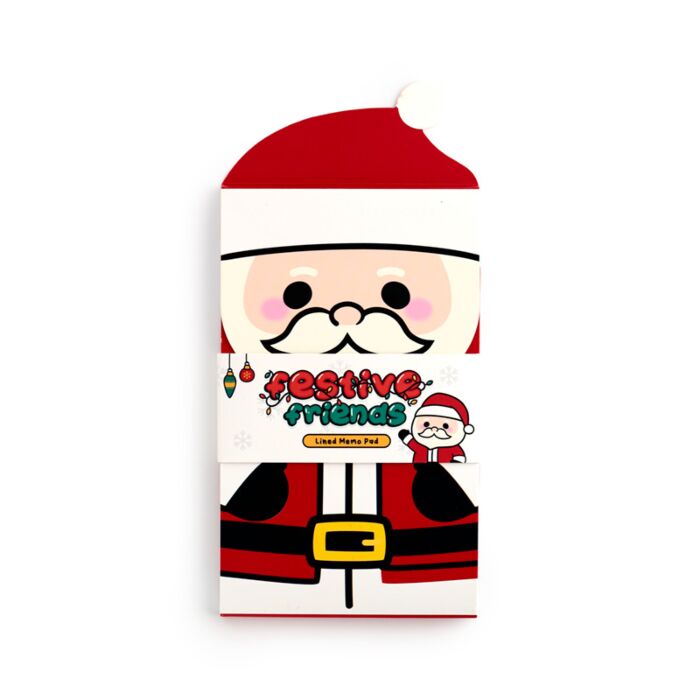 Zápisník - zavírání Flip - vánoční - Sváteční kamarádi- Santa