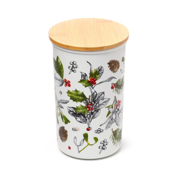 Dóza- vánoční - RPET a bambus - Zimní květy Botanical