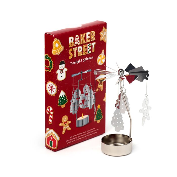 Otočný svícen -kovový - Vánoční perníčky - Baker street