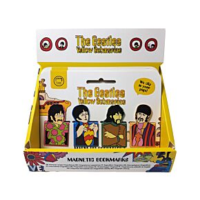 Záložka do knihy - magnetická - sada - Žlutá ponorka - Yellow Submarine - The Beatles  