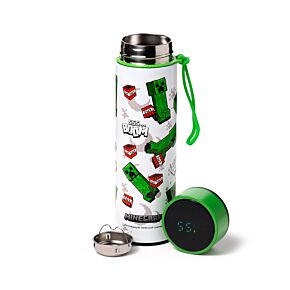 Nerezová termoláhev  s digitálním teploměrem  450ml - Minecraft SSS