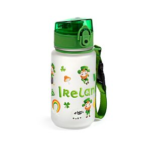 Nerozbitná plastová dětská láhev s víčkem 350ml - Skřítek Leprikón