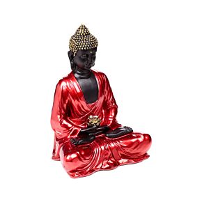Dekorace - soška - Thai Buddha - kompletace - červeno černo zlatá