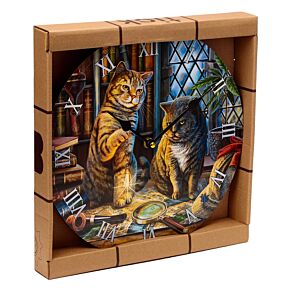 Nástěnné hodiny  - Kočka Holmes - design Lisa Parker