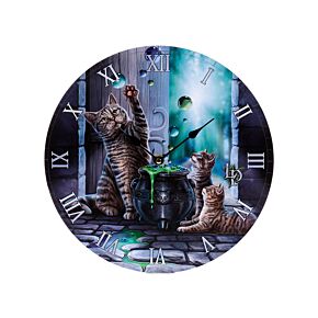 Nástěnné hodiny - Hubble Bubble - Kočka a koťata- design Lisa Parker 